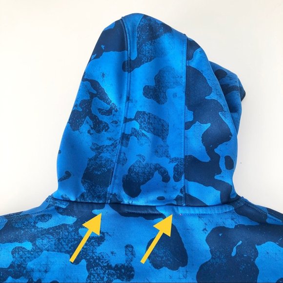 Under Armour Mens Blue Logo Allover Print Hoodie S - Picture 11 of 15